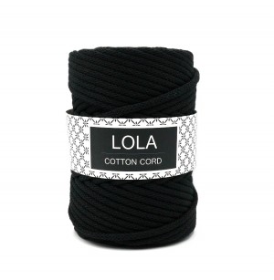 Lola zsinórfonal 5 mm fekete