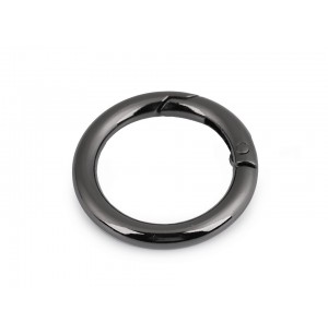 Nyitható fém karika fekete nikkel  (25mm)